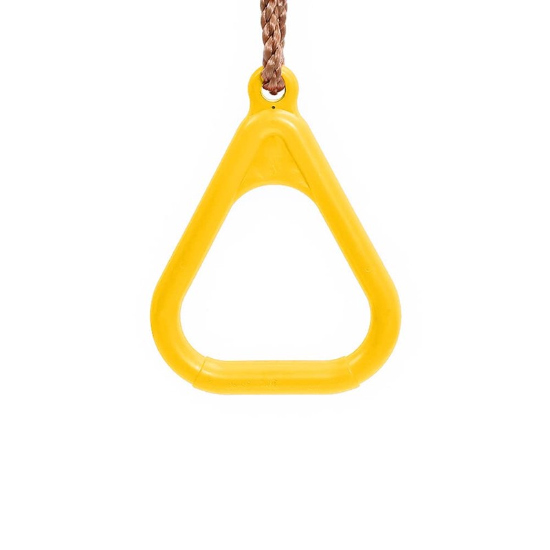 Yellow Plastic Gymnastics Rings with Adjustable Ropes