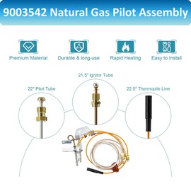 Long Term 9003542 Pilot Assembly Replacement for Natural Gas Water Heater, Compatible with Reliance, A.O.Smith, Kenmore, State GS and GSX, Replaces 100109295,9003542005