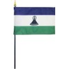 Lesotho 4 in x 6 in World Flag on 10