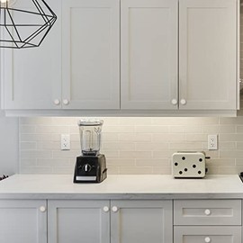 Amerdeco 10 Pack Brushed Satin Nickel Cabinet Knobs 1.2 Inch(30mm) Single Hole Cabinet Handles Round Dresser Knobs Drawer Knob for Bathroom Cabinets