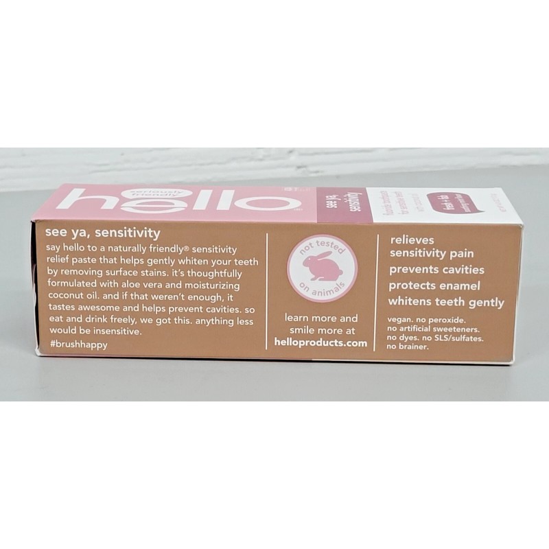 hello (VEGAN) Hello See Ya Sensitivity Toothpaste w/Fluoride - Sensitive