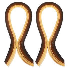PATIKIL 390 x 7mm Rainbow Quilling Strips Paper,200 Pcs Origami Paper Quilling Strip for Art DIY Hand Craft Christmas, Gradient Brown