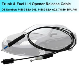 74880S5A305 74880S5AA02 74880S5AA01 Trunk Door & Fuel Lid Latch Lock Release Cable for Honda Civic 2001 2002 2003 2004 2005 Replace 74880-S5A-305 74880-S5A-A02 74880-S5A-A01