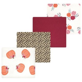Luvable Friends Hudson Baby Flannel Receiving Blankets 4pk, Little Pumpkin