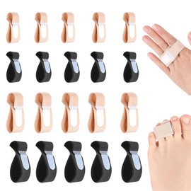 FOSDICK Pack of 20 Finger Splints, Breathable Buddy Loops Finger, Trigger Finger Splint, Adjustable Finger Bandage, Finger Bandages for Relief and Support of Injured Fingers Toes