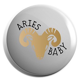 Hippowarehouse Aries Baby Badge Pin 38mm