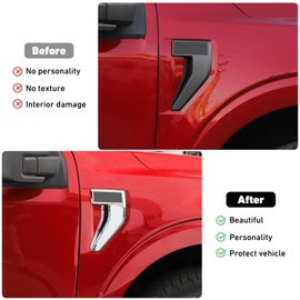 Linskip Fender Side Emblem Trim Compatible with Ford F150 F250 F350 2021 2022 2023, F150 Fender Badges Cover, F-150 Enterior Accessories(chrome)