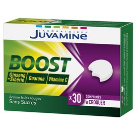Juvamine Boost Ginseng Guarana Vitamin C 30 Tablets to Crunch