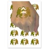 Dancing Frogs Toads Circle Temporary Tattoo Water Resistant Fake Body
