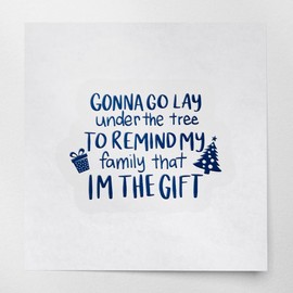 Decal Stickers of Funny Christmas Lay Under The Tree (Navy Blue) (Set of 2) Premium Waterproof Vinyl Decal Stickers for Laptop Smartphone Car Dirt Bike Wall Room Mason - BICVER1g96863AB