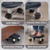 CasaZenith 5.9'' Height Rolling Stool, (10.2" D x 13.1" W)