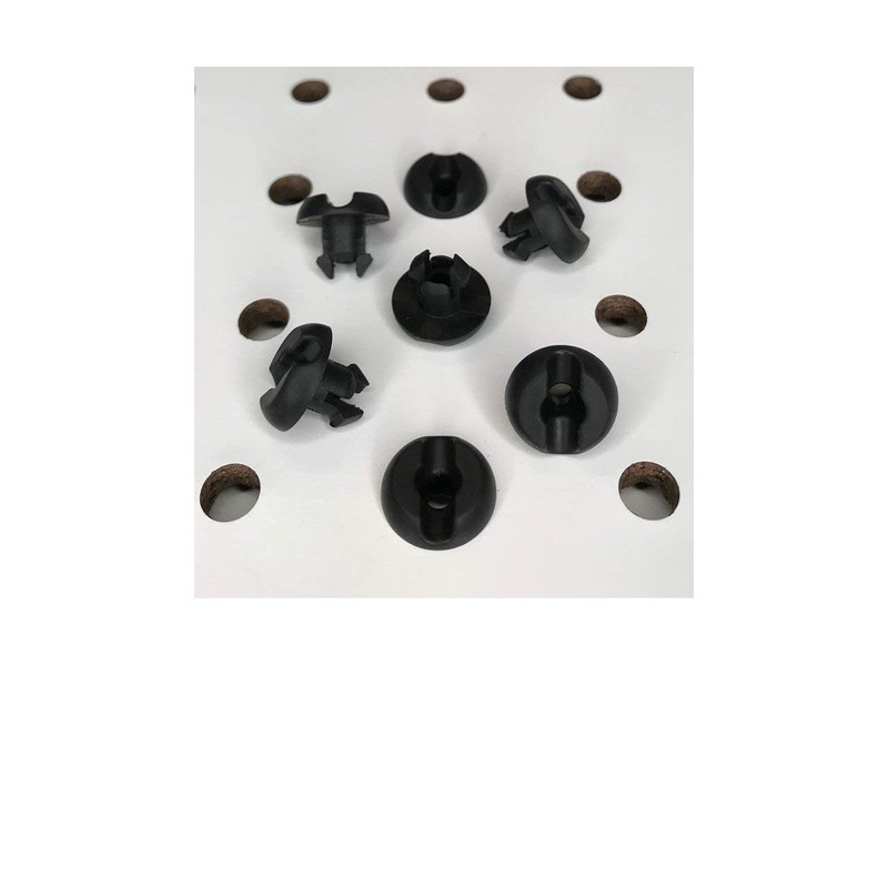 Pegitz Pegboard Peg Locks 50PCS (1/8 inch, Black)