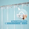 EurCross Clear Shower Curtain Liner 74 inch Long, EVA Waterproof