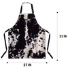 BGBDEIA Cowhide Print Apron Adjustable Neck Bib Apron for Men