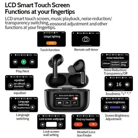 LivElect Language Translator, Headphones Translator, Supports Over 114 Different Languages, Equipped with AI App, HiFi Stereo Sound, Touch Language Translator Black