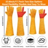 Vomurra Animal Handing Gloves Bite Proof,Leather Welding Gloves,Multipurpose Puncture Proof