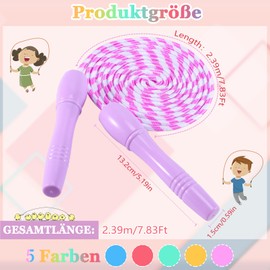 EXTRAPINS Children's Skipping Rope, Pack of 12 Adjustable Skipping Rope, Skipping Rope for Children, Cotton Rope, Children's Skipping Rope, Jump Rope Skipping Rope for Boys and Girls, School, Outdoor,