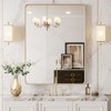 LOAAO 20”X30” Gold Bathroom Mirror, Rounded Rectangle Gold Frame Mirror,