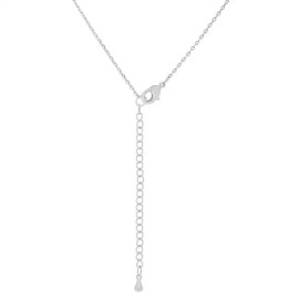 Unbranded Rhodium Plated Finish Initial I Pendant Necklace 18 Inch + 2 Inch Ext