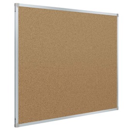 Mead Cork Bulletin Board, Framed Corkboard, 3' x 2', Message Board, Aluminum Frame (85361)