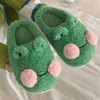FUHUAQI Frog Slippers Cartoon Animal Slippers Frog Fluffy Slippers Retro