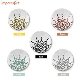 ImpressArt - Metal Stamp Antique & Black Enamel Marker 5 Pack for Metal Stamping & Engraving DIY Jewelry Acrylic Ink