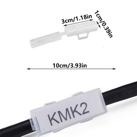 SEABABOO Cable Labels Cable Ties Pack of 50 Cable Labelling Cable Labels Box and Cable Ties Transparent Cable Labels Detection Box for Marking Cable (Transparent Pack of 50)