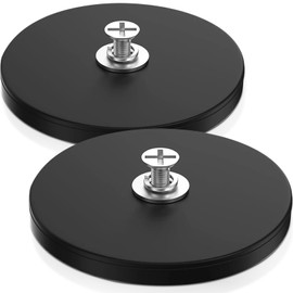 Strong Rubber Coated Mounting Magnets, 100LBS Anti-Scratch Mounting Magnets, Rubber Coated Neodymium Magnets with M4 Threaded Studs Magnetic Assembly Base for Led Lighting Bar Outdoor, 2Pack