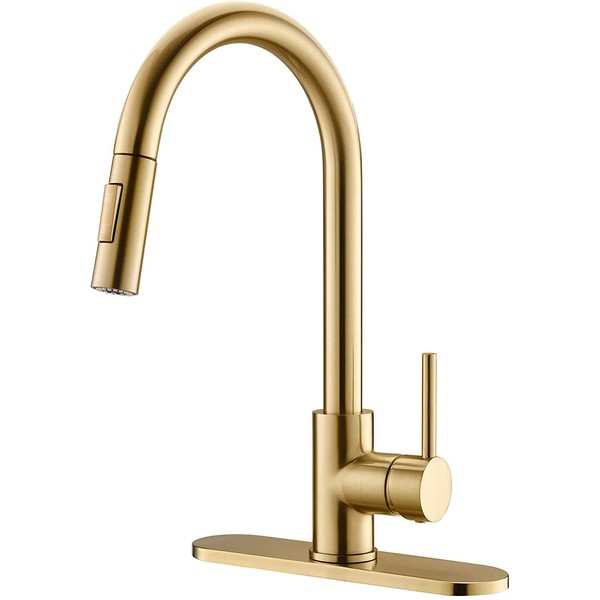 Havin HV601 Brass Kitchen Faucet ,Brushed Gold Color, cUPC Certificate