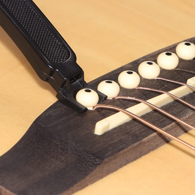 1 Pcs Black Guitar String Winder Cutter and Bridge Pin