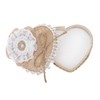 SHOWERORO Heart Shaped Ring Pillow Decorative Jewelry Box for Earrings