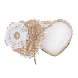 SHOWERORO Heart Shaped Ring Pillow Decorative Jewelry Box for Earrings Rings Compact Lightweight