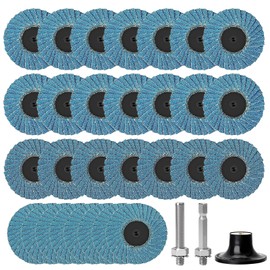Pack of 32 Flap Discs, Flap Disc, 2 Inch Sanding Discs Grit 40/60/80/120 Flap Discs for Polishing Deburring (50 mm)