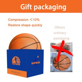 Silent Basketball Size 3 Indoor Foam Ball (7" Orange) | Quiet Dribbling for Summer Training Quiet Dribbling & Hoop Games