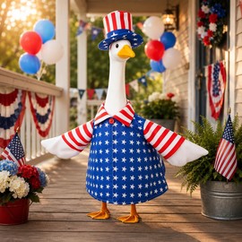 4th of July Goose Outfit for 23 Inch Lawn Goose with Hat