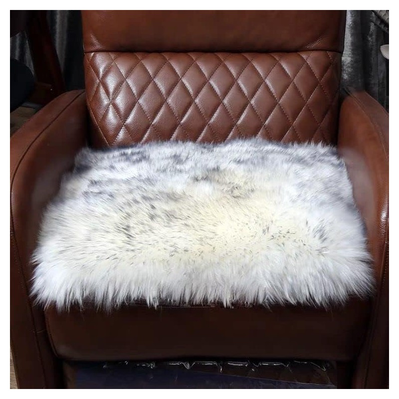 OKAYDA Natural Australian Sheepskin Seat Cousion Luxury Lambskin Chair Pad,Soft