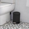FurnitureXtra™ Classic Style Powder Coated Soft Close Pedal Bin, Plastic