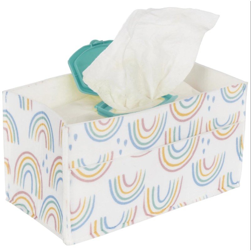 Sammy & Lou Painted Rainbow Felt Baby Wipes Caddy