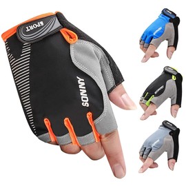 monoii c452 Trekking Gloves, Climbing Gloves, Trekking, Half Finger Gloves, Spring and Summer, Blue