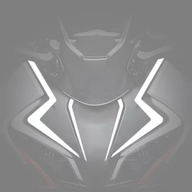 TT719 Reflective Head Stickers Front Fairing Stickers Compatible with CFMOTO 450SS 2023 2024 2025,Racing Style,Silver,CFMOTO 450SS Accessories
