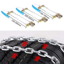 Riloer 10 Packs Car Snow Chains Emergency Anti Slip Tire Chains with Thickened Manganese Steel for Truck SUV in Snow, Ice, Sand and Mud(Tire Width 165-285mm)