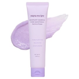 Papa Recipe Eggplant Clearing Sebum Absorbing Pore Smoothing Pack Cleanser, 1 Pack, 100ml / 파파레서피 가지 클리어링 피지흡착 모공 스무딩 팩 클렌저, 1개, 100ml