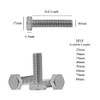 10 x Hex Head Set Screw Bolts M10 x 40mm,