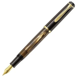 Pelican Fountain Pen EF Ultra Fine Point Marble Brown Classic M200 Intake Type Genuine Imported