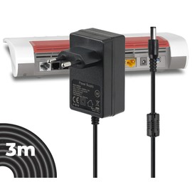 Wicked Chili Replacement Power Supply Compatible with AVM Fritz!Box 7583, 7582, 7580, 6890 (LTE, Cable), 5491, 5490, WLAN Router (12 V, 2.5 A, 30 W Power Unit, Eco-Friendly, 3.0 m Cable) Black