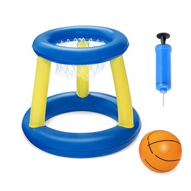 Lcnjscgo Pool Basketball Hoop Toys Games with Ball Set Floating Water Basketball for Summer Swimming Pool Inflatable Outdoor Toys for for Kids Ages 4-8-12 Boys Girls Teens and Adults