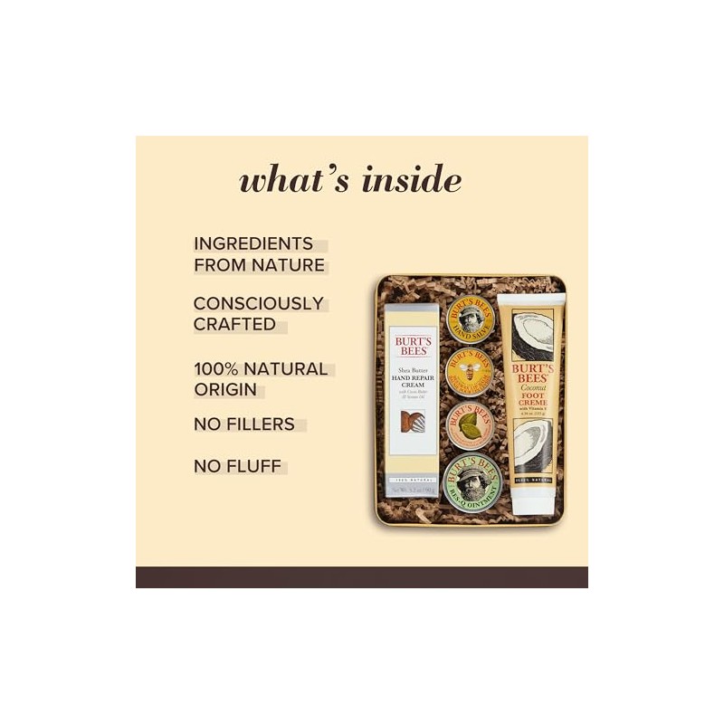 Burts Bees Classics Gift Set, 6 Products in Giftable Tin
