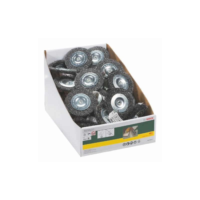 Bosch Accessories Disc Brush for Drills Crimped Wire, Diameter 75