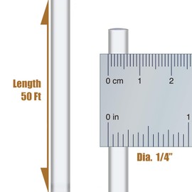 Lumpro 1/4'' Vinyl Sling Chair Spline Solid Awning Cord Replacement for Patio Fabric Chaise Lounge Outdoor Sling Chair Lawn Garden Pool Furniture Repair (50 Ft)