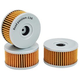 Carretera pasión alto rendimiento Filtro de aceite para Suzuki DR250 1982 1983 1985 dr250s 1982 – 1988 1990 – 1996 (paquete de 3)